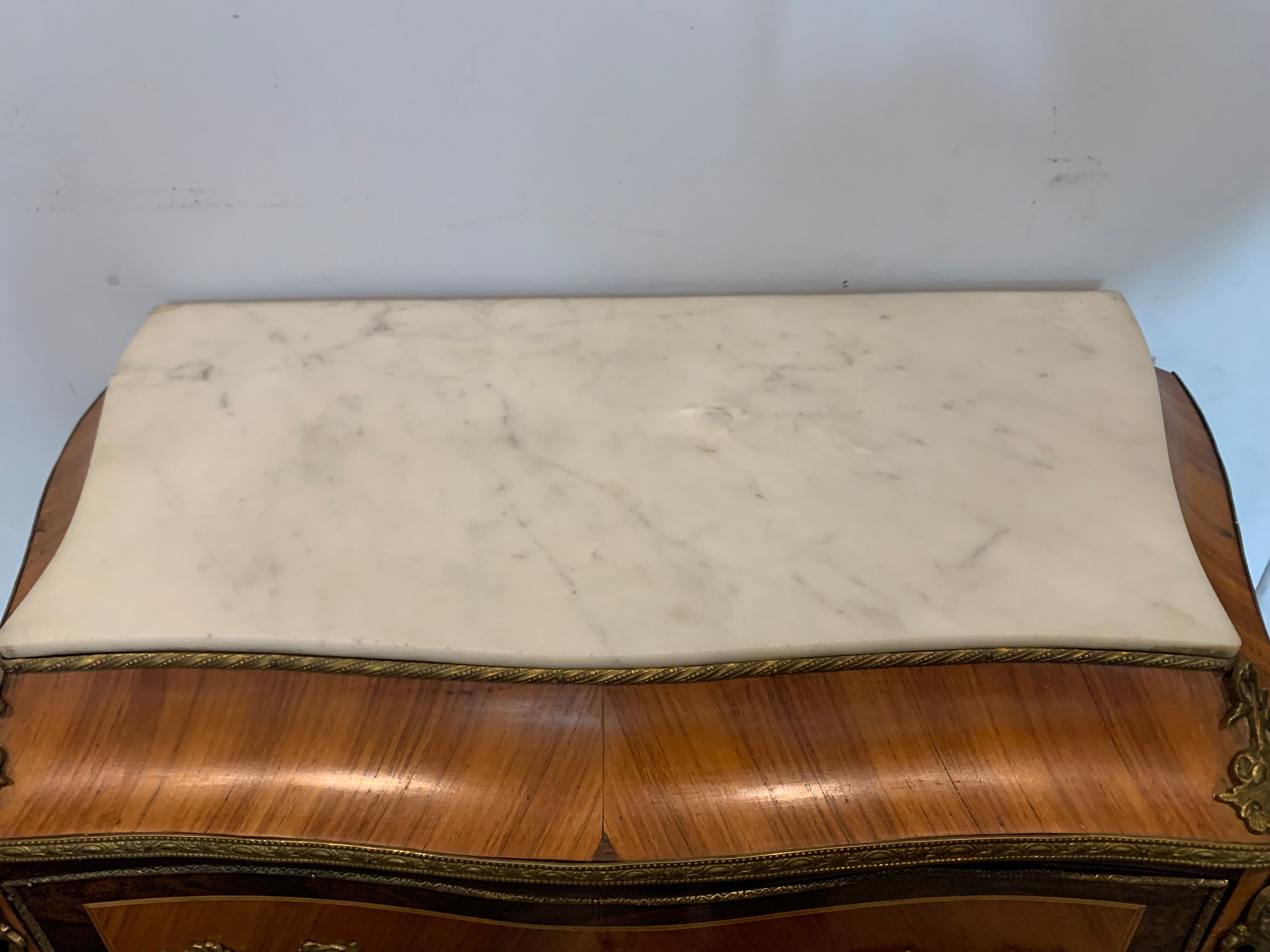 Secretary Napoleon III in rosewood and rosewood Marble top