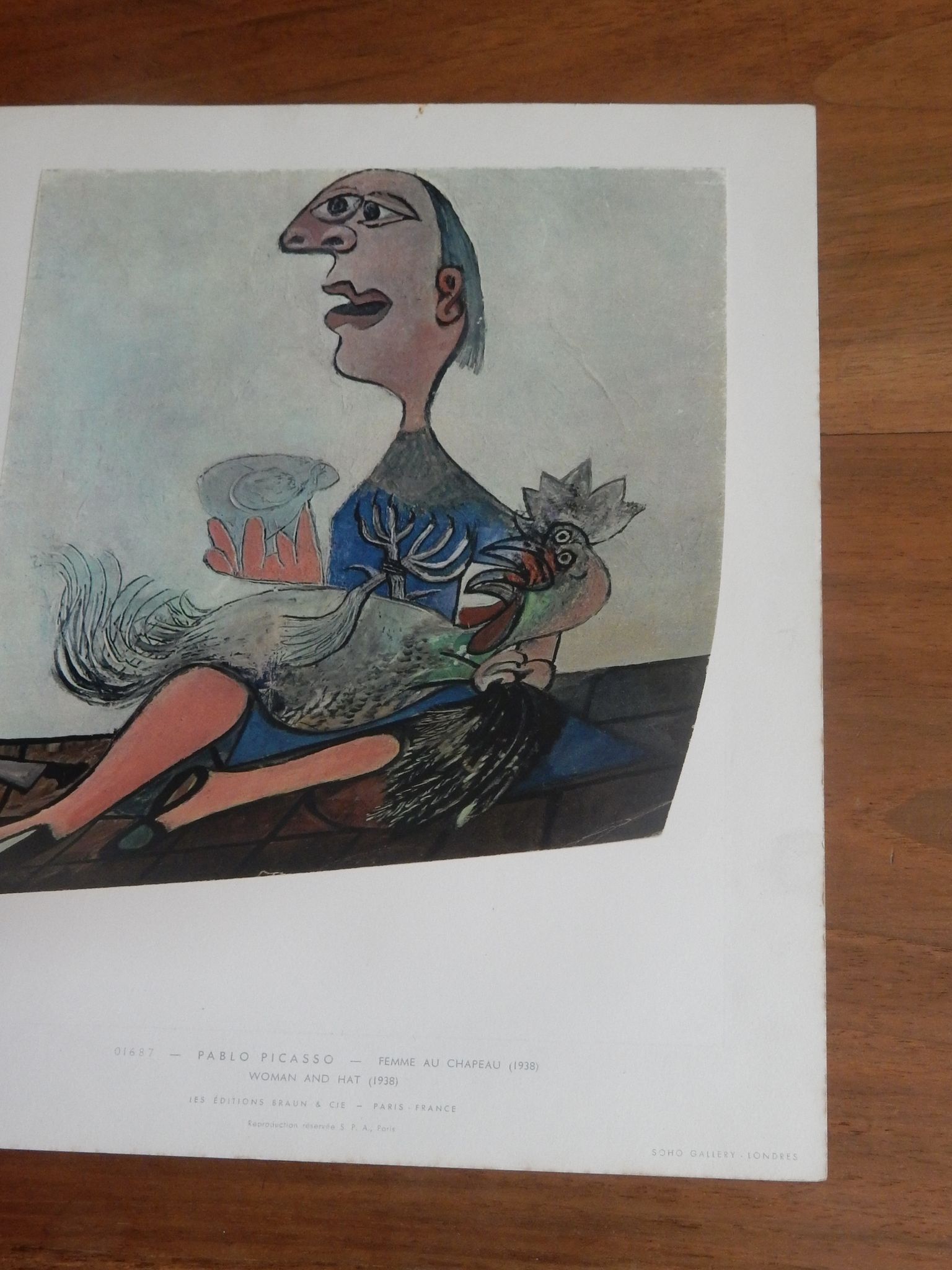 Picasso Woman with a Reproduction Hat Editions Braun - Paris