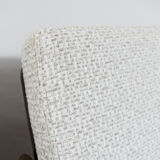 Pair of Restored White Grey B-7522 armchairs by Zenon Bączyk, 1960’s