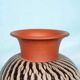 Vintage minimalist ceramic vase Wekara sgraffito