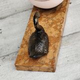 Art Deco Marble Swan Lamp