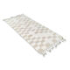 Cream checkered Berber rug