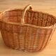 Panier en osier années 1980