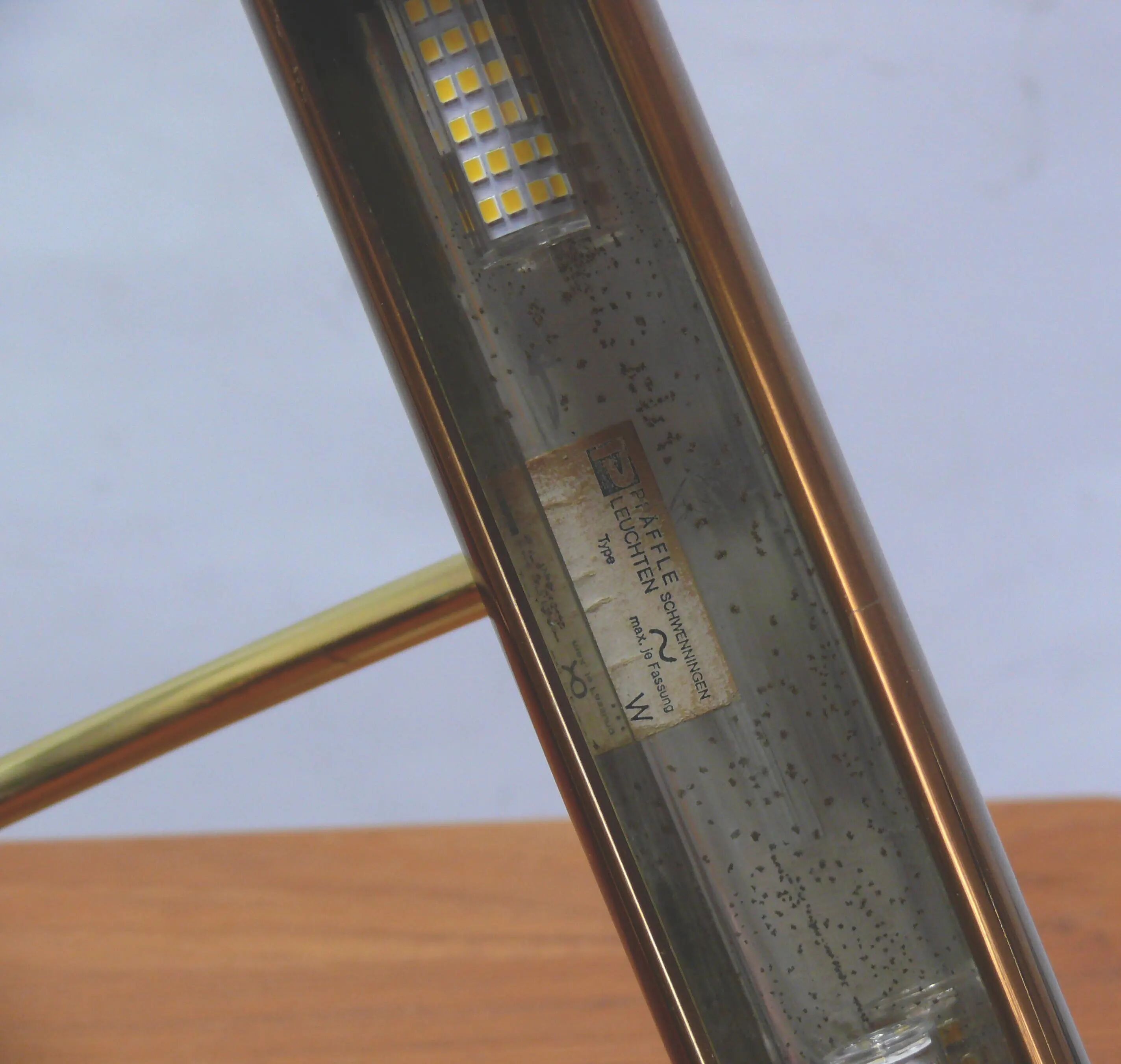 Large brass piano lamp, Pfäffle, 1960s