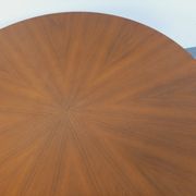 Grande table basse ronde style scandinave vintage modulable en table