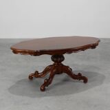 Victorian Cherrywood Oval Coffee Table, England, circa 1850