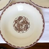 3 Sarreguemines soup plates, Argonne model 210752
