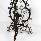 Wrought iron pedestal table and marble top, Venice, Italy, 17th century