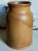 Vintage French enamelled straight sandstone vase