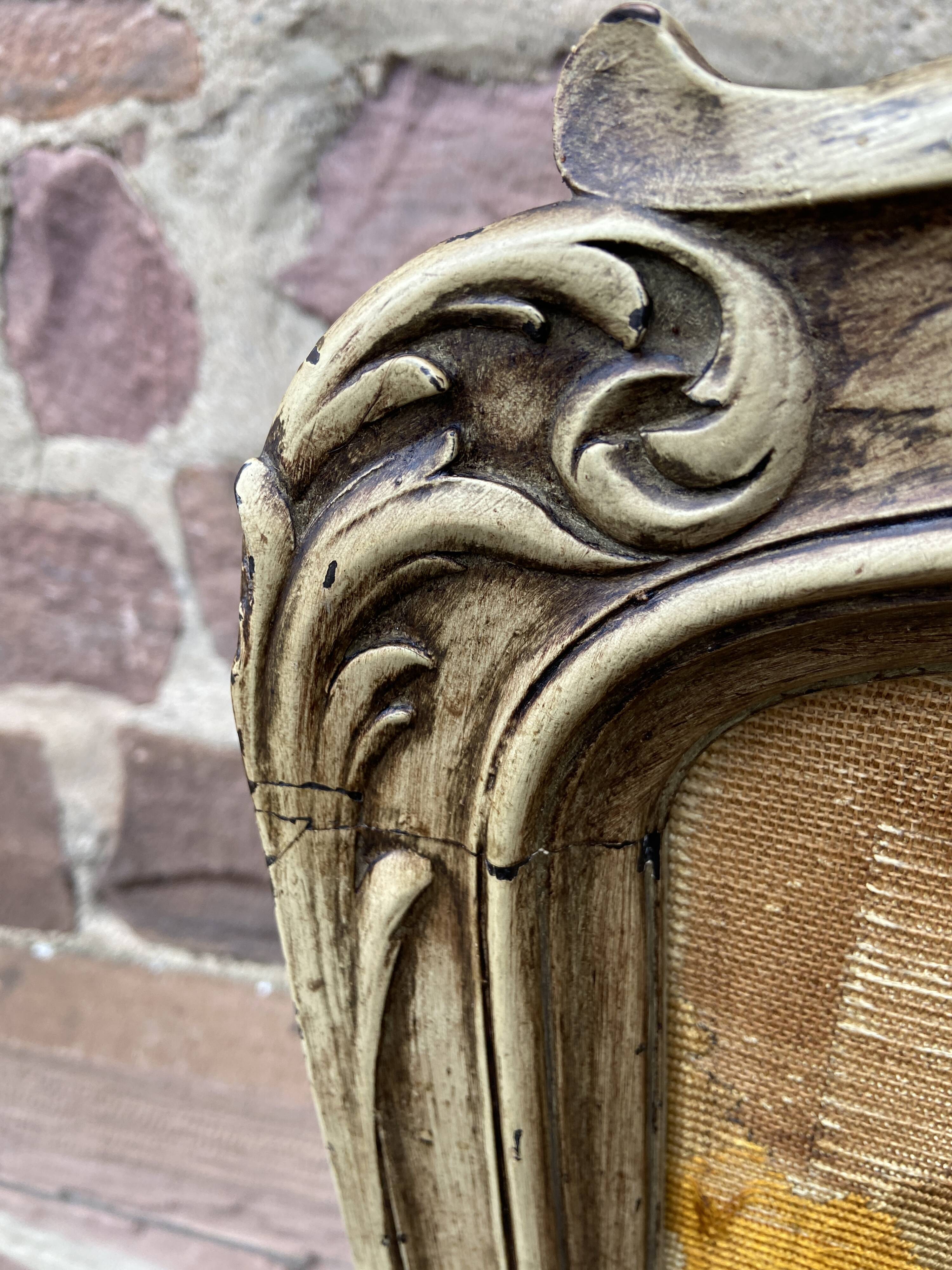 Louis XV fireplace fire screen Rocaille walnut 19th century