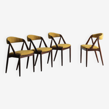 Ensemble de 4 chaises à repas "Modèle 31" par Kai Kristiansen, Danemark, 1960