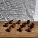 Mini cup, saucer or egg cup in teak H5 D5