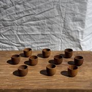 Mini tasse, coupelle ou coquetier en teck H5 D5