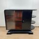 French Art Deco Half Cabinet in Black Lacquer and Mahogany, 1930