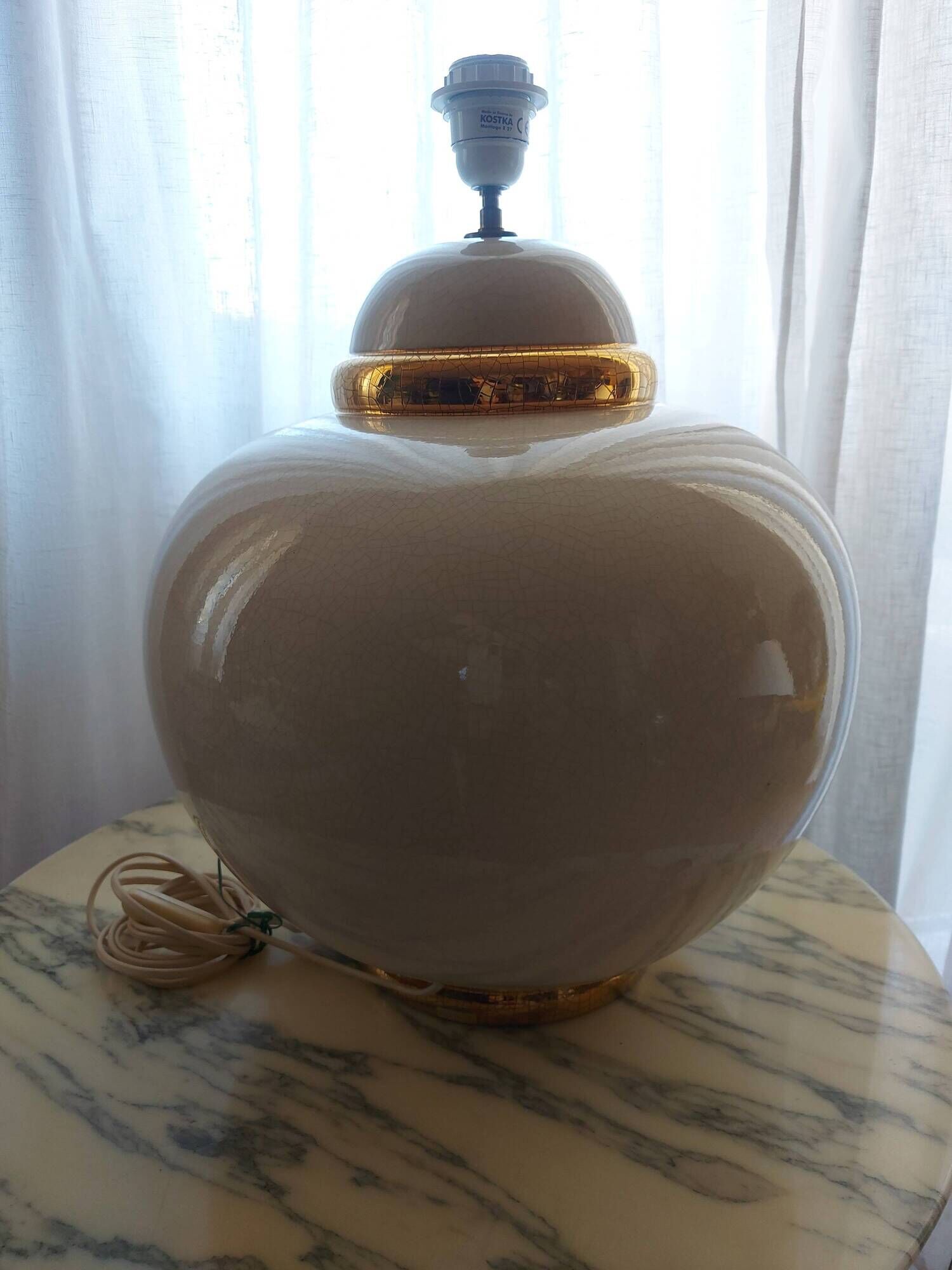 Large ceramic lamp from the 80's KOSTKA