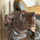 Two Bernese or Brienz bears, also known as Black Forest bears, forming a bench, 19th century