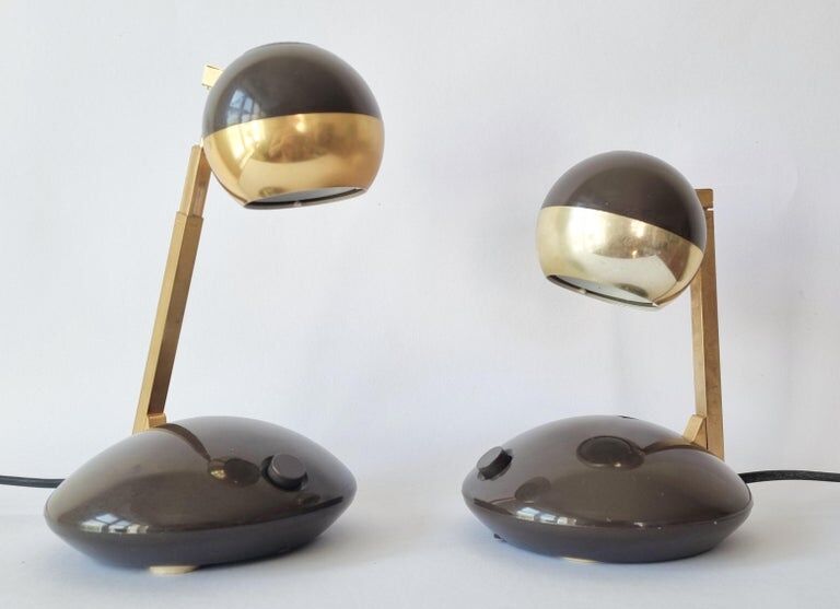 Pair of Midcentury Telescope Table Lamps Eichhoff Werke, Germany, 1970s