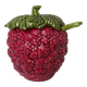 Raspberry slip sugar bowl
