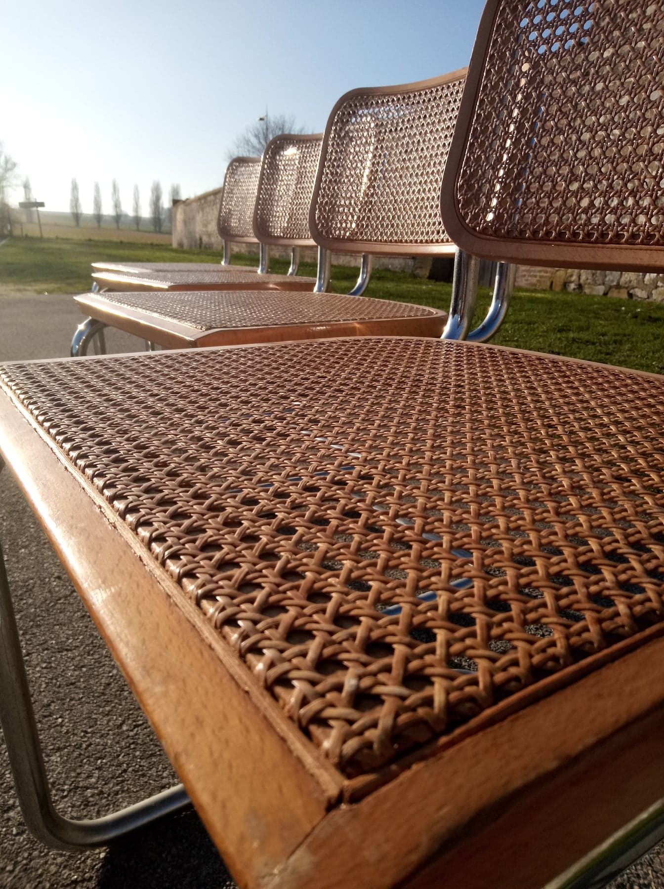 4 chairs b32 cesca by Marcel Breuer