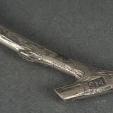 Dessert spoon silver initials SM naturalist branch 64 grams