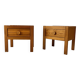Lot de 2 tables de chevet en pin, années 1970