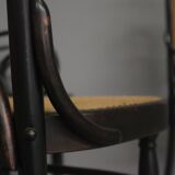 Chairs in curved beech and vienna straw, 1980s, set of 4