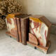 Pair of Art Deco marble and onyx bookends
