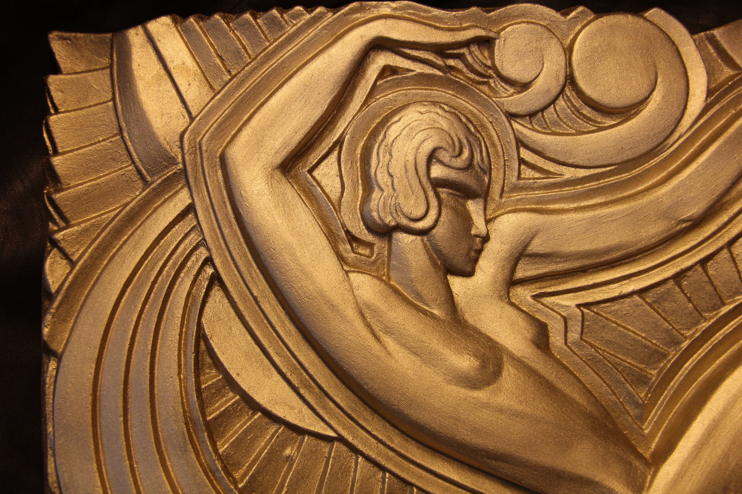 Art Deco bas-relief, folies bergères paris, French art deco