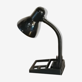 Black desk lamp in vintage metal