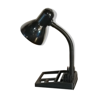 Black desk lamp in vintage metal