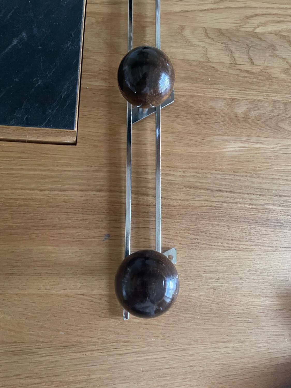 Wooden ball wall coat rack