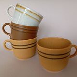 4 Sarreguemines breakfast cups