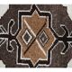 Tapis de couloir turc Oushak vintage fait main en laine et coton blanc