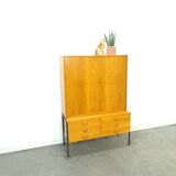 Armoire en placage Hellerau avec pieds et tiroirs en acier