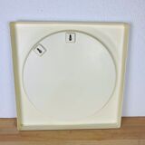 Mirror space age square plastic white 44 x 44 cm