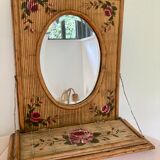 Rattan mirror to hang