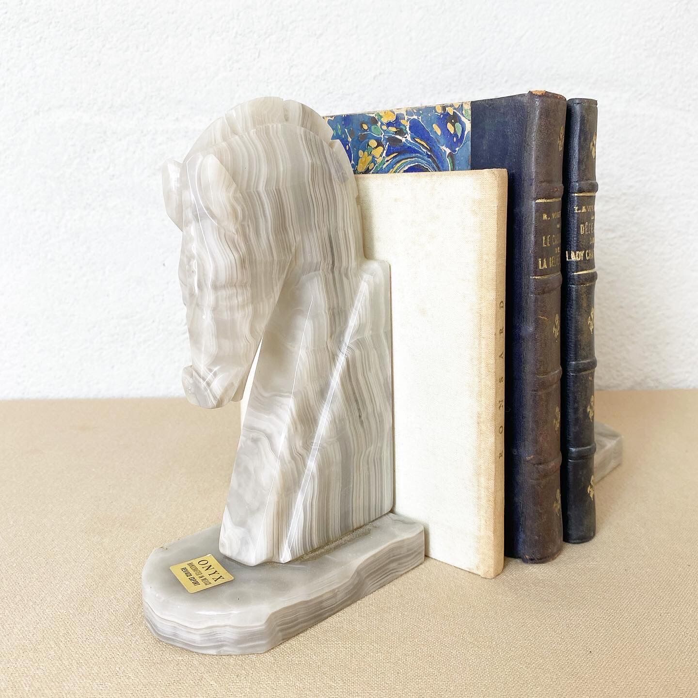 2 onyx book book ends