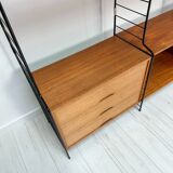 1960s Vintage Freestanding Walnut Shelving System by WHB