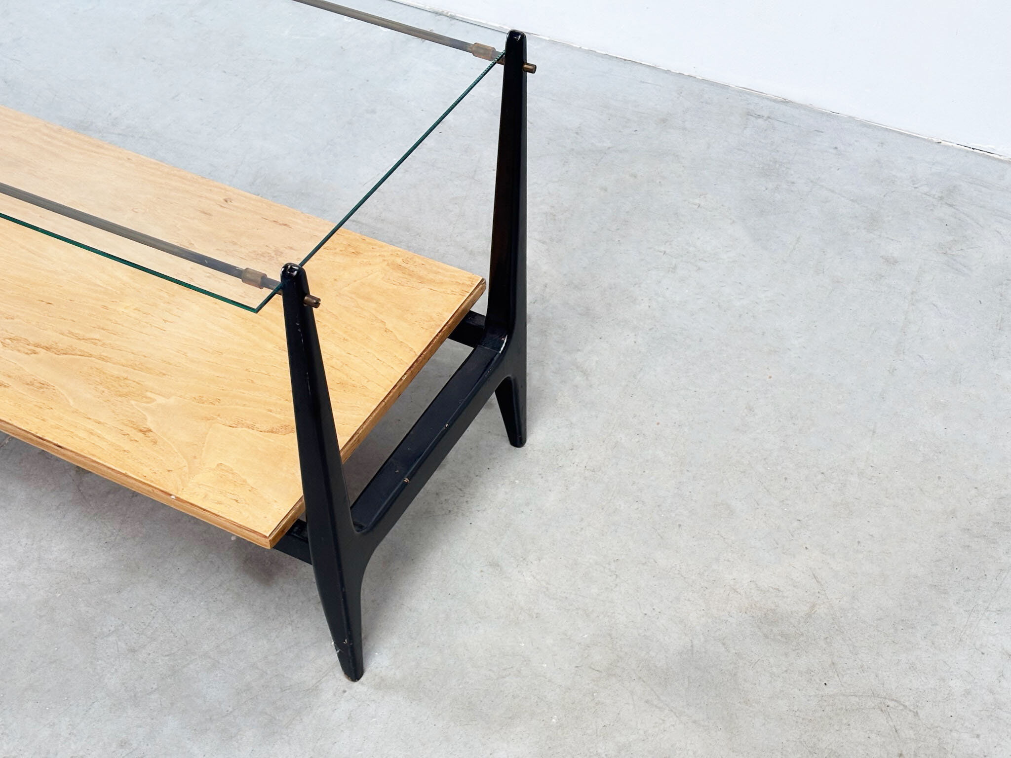 Italian glass coffee table