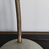 Hammered gray cocotte desk lamp, vintage French, 1940s