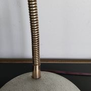 Hammered gray cocotte desk lamp, vintage French, 1940s