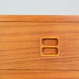 Danish teak low chest with four drawers, 1960s