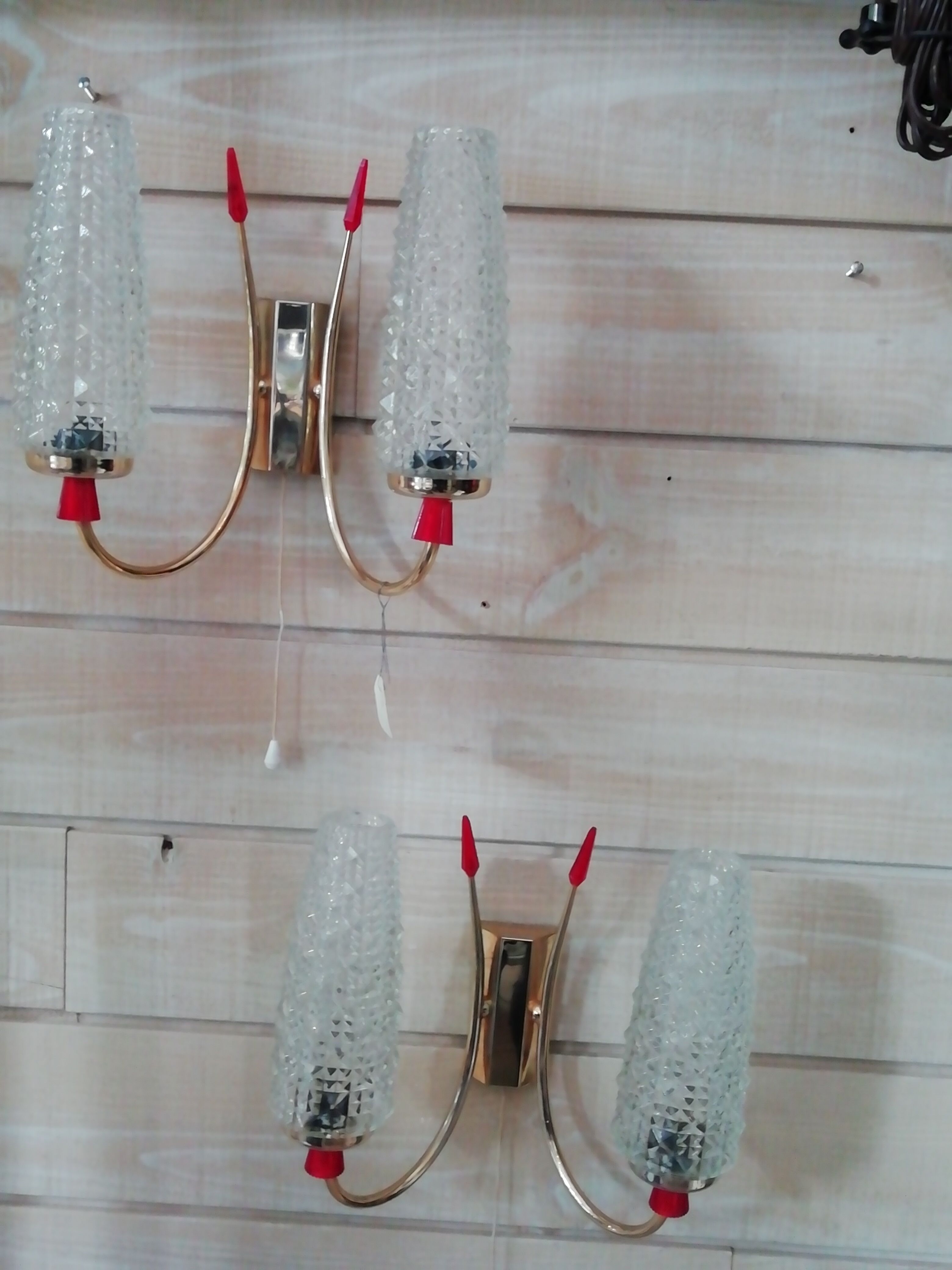 Pair of 1950s appliques