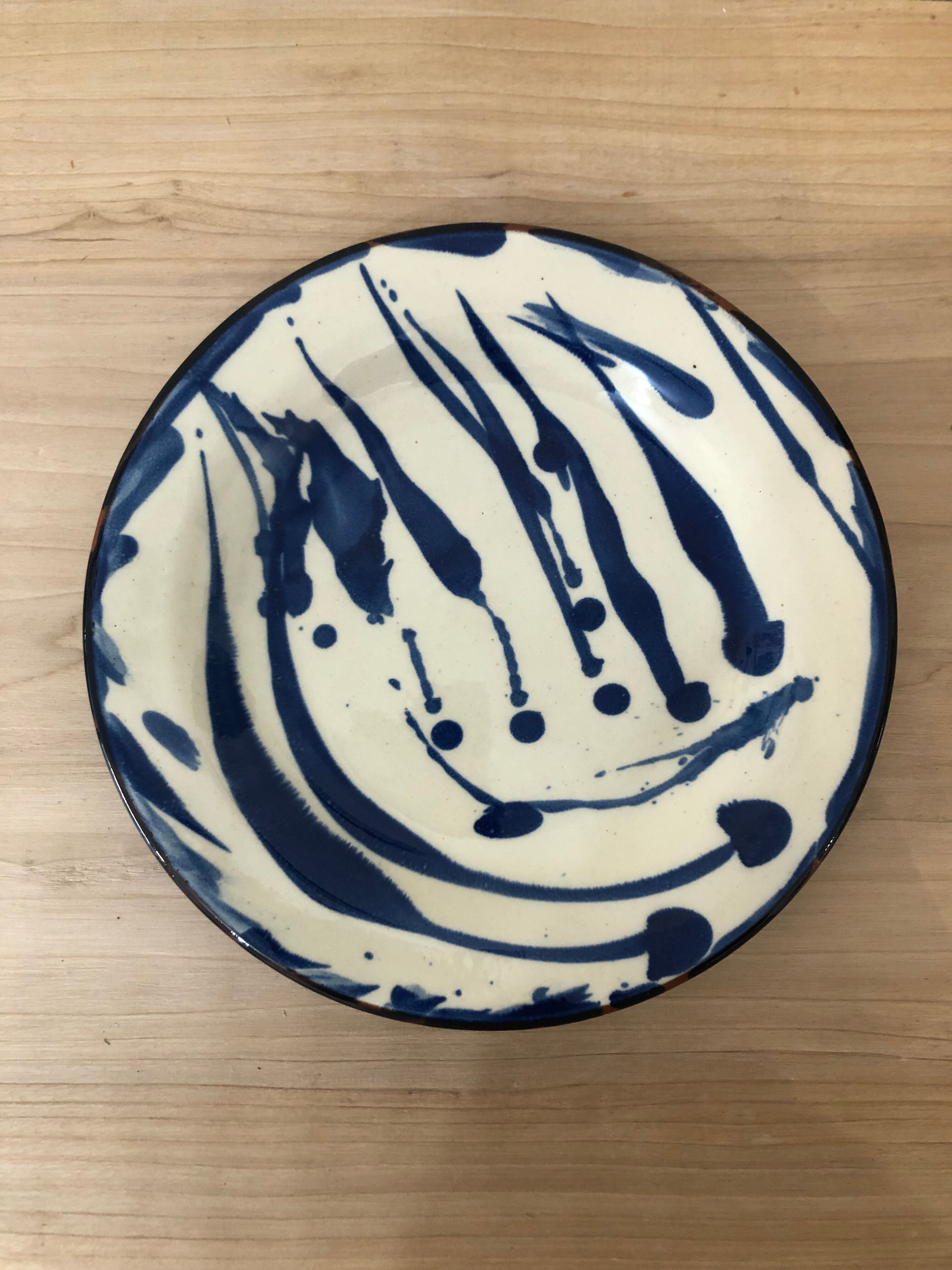 Assiette bleu style vaisselle Espagnole