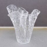 Folded glass vase 1970