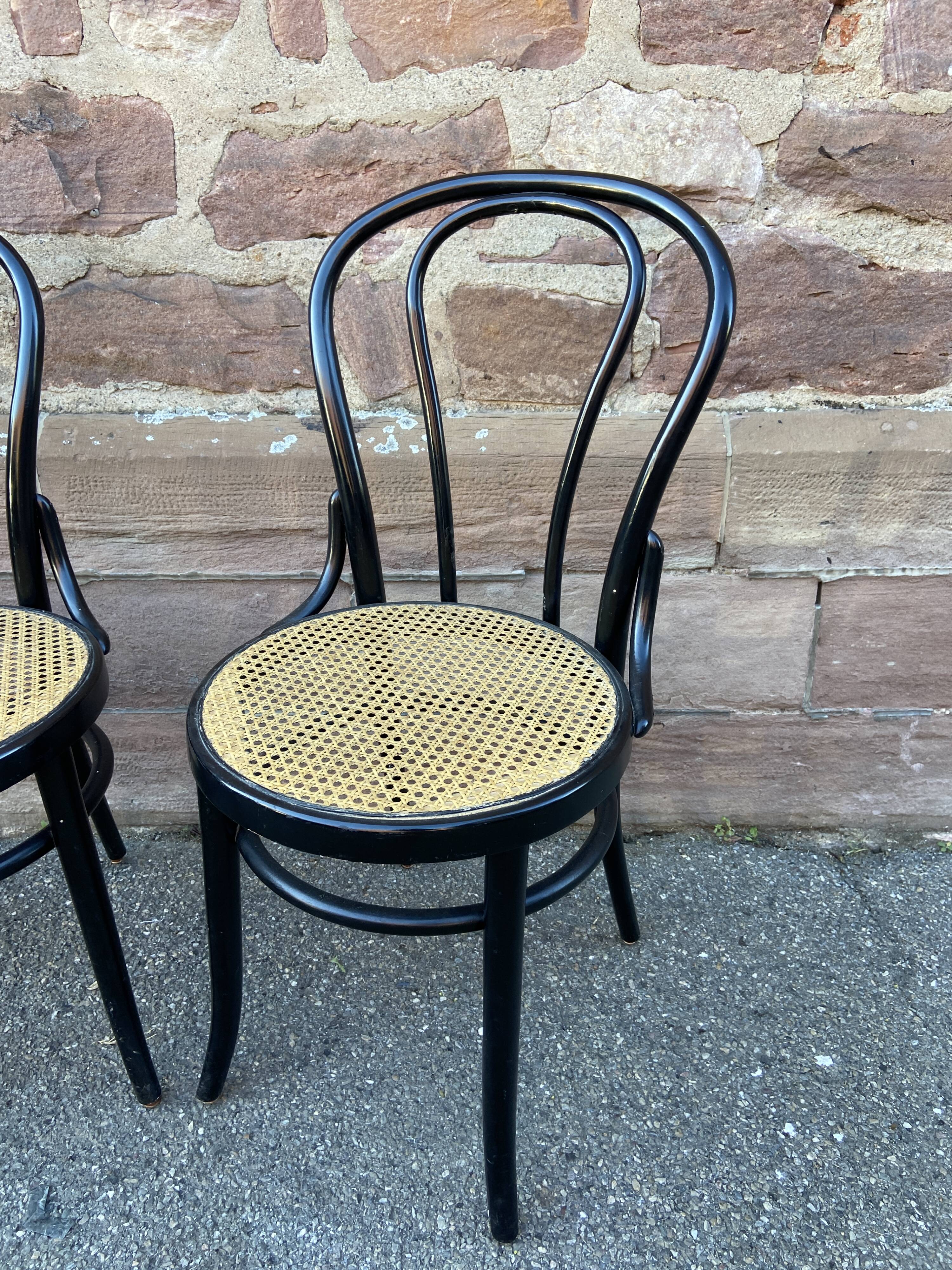 6 bentwood bistro chairs Fischel Thonet Style Nr 1980s