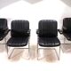 Set of 4 Martin Stoll Leather Dining/Conference Chairs by Professor Karl Dittert