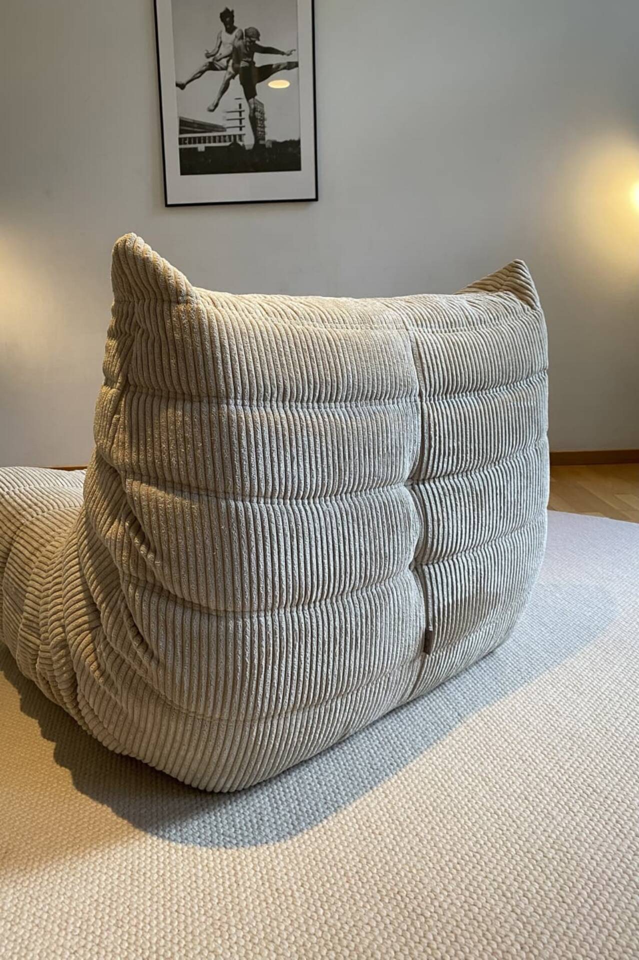 Ligne roset – ensemble togo 4 pièces – velours côtelé beige