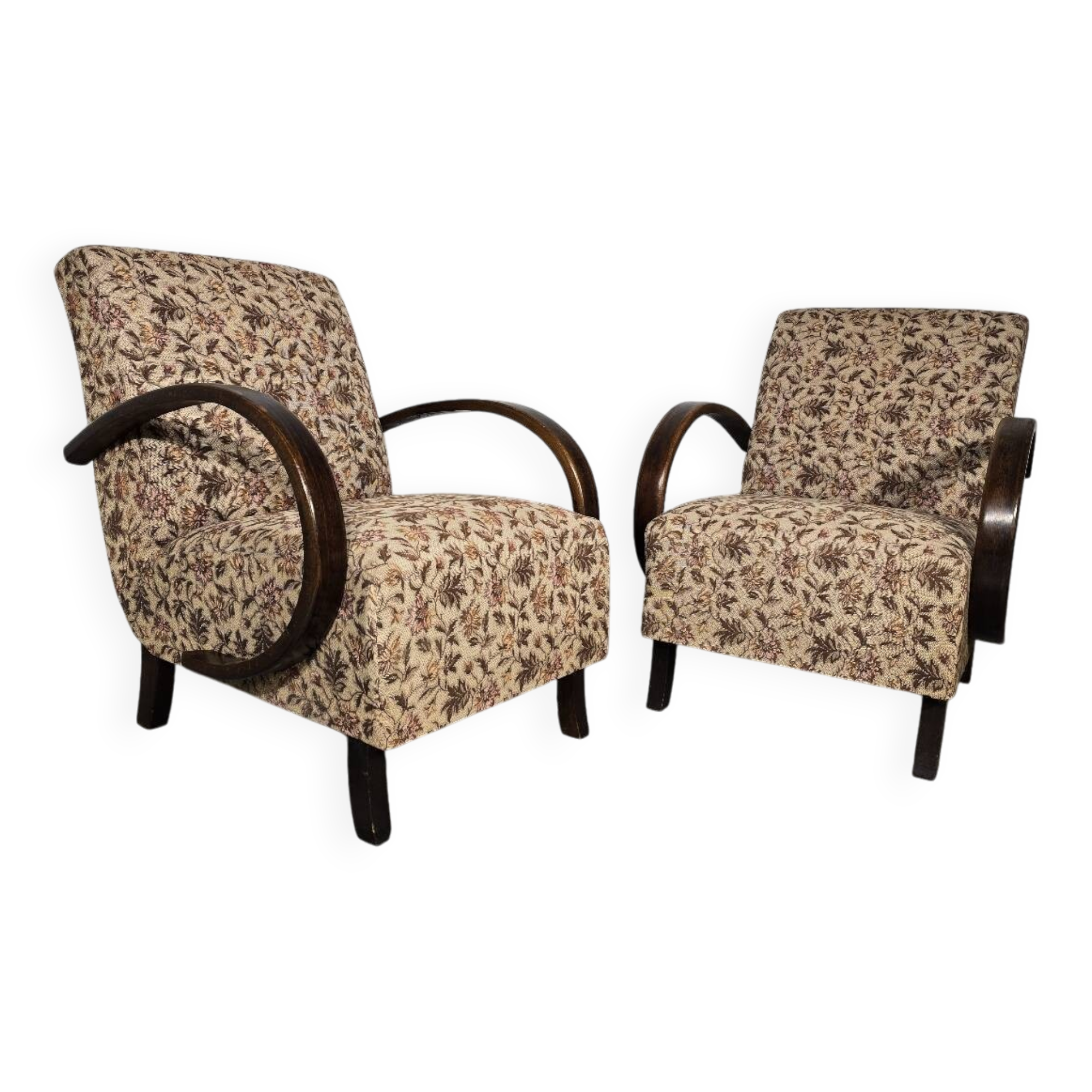 Set of Vintage Armchairs by Jindrich Halabala