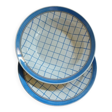 2 antique round plates "Michel" from Gien